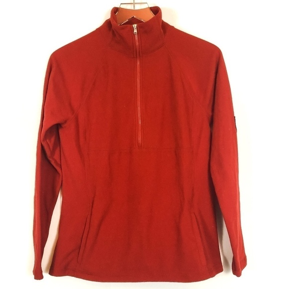 Chaps Sports Half Zip Fleece Pullover Red Women's - Picture 1 of 8